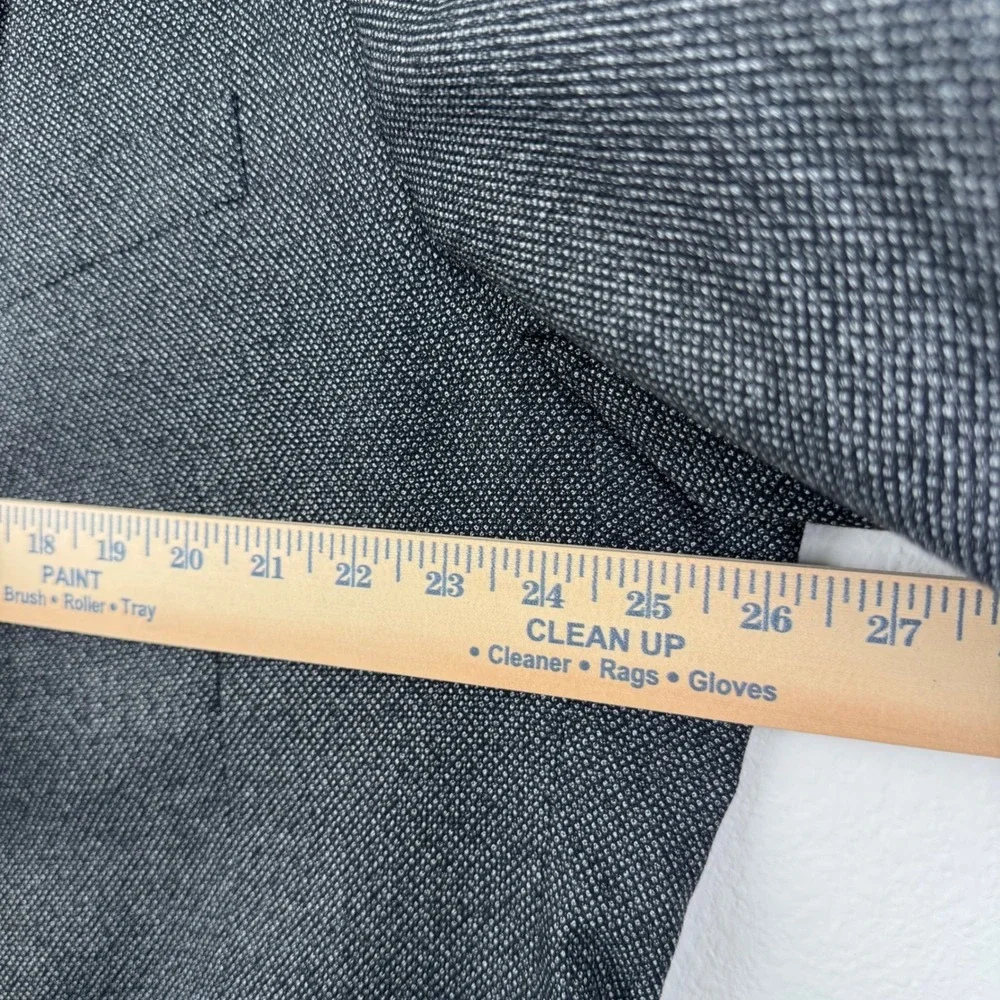Stafford Blazer Mens 50R Gray Excellent Slim Fit Elbow Patch Sport Coat Business